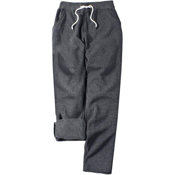 Womens Sweatpants Warm Fleece Sweatpants Winter Sherpa Lined Joggers Pants - Picture 1 of 5
